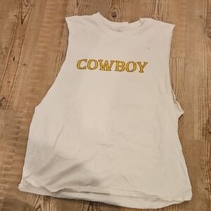 Urban Outfitters Hang On Baby Cow Boy Tshirt Made Into Tank